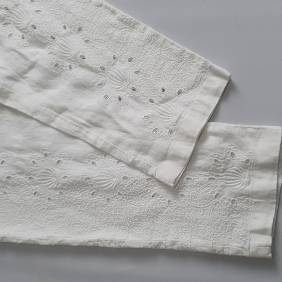 Lilly Pulitzer Ziva Cargo Embroidered Linen Pants - Picture 9 of 11